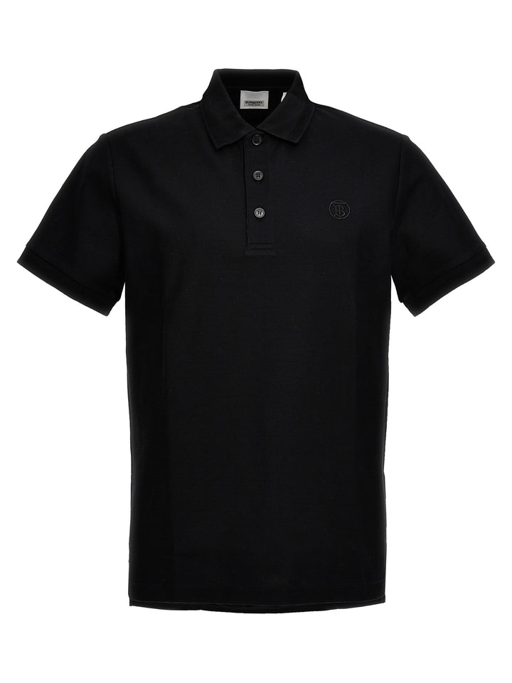 Burberry Black Cotton Polo Shirt