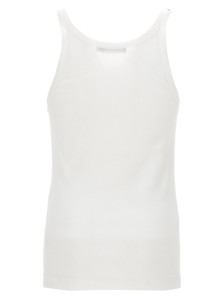 Dolce &amp; Gabbana White Cotton Tank Tops