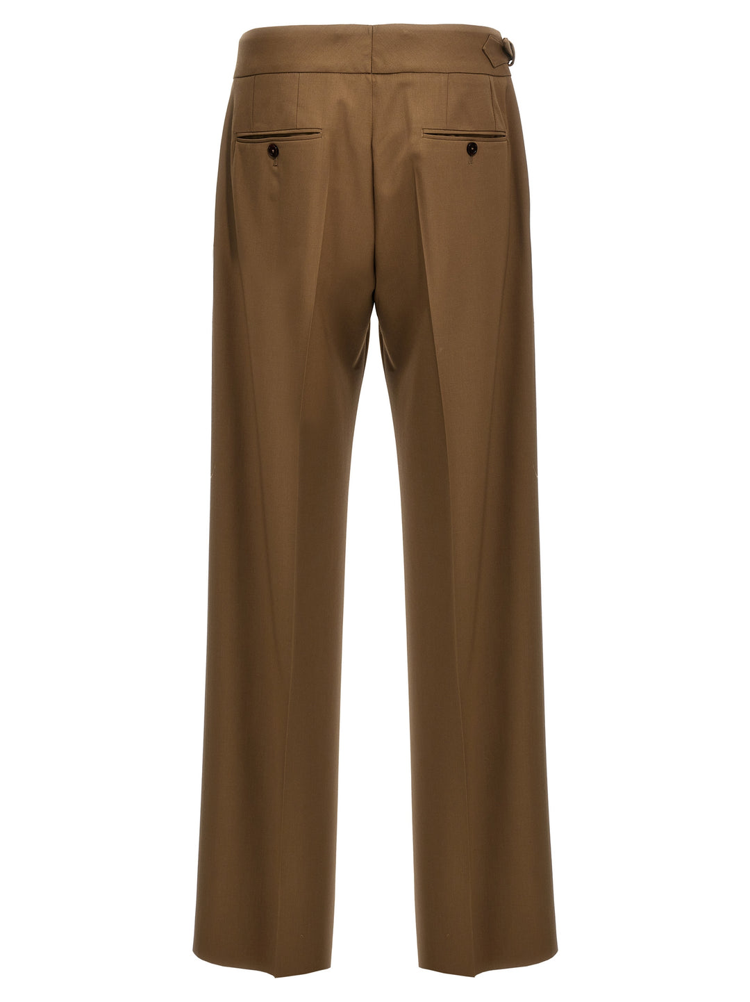 Dolce &amp; Gabbana Brown Virgin Wool Dress Pants