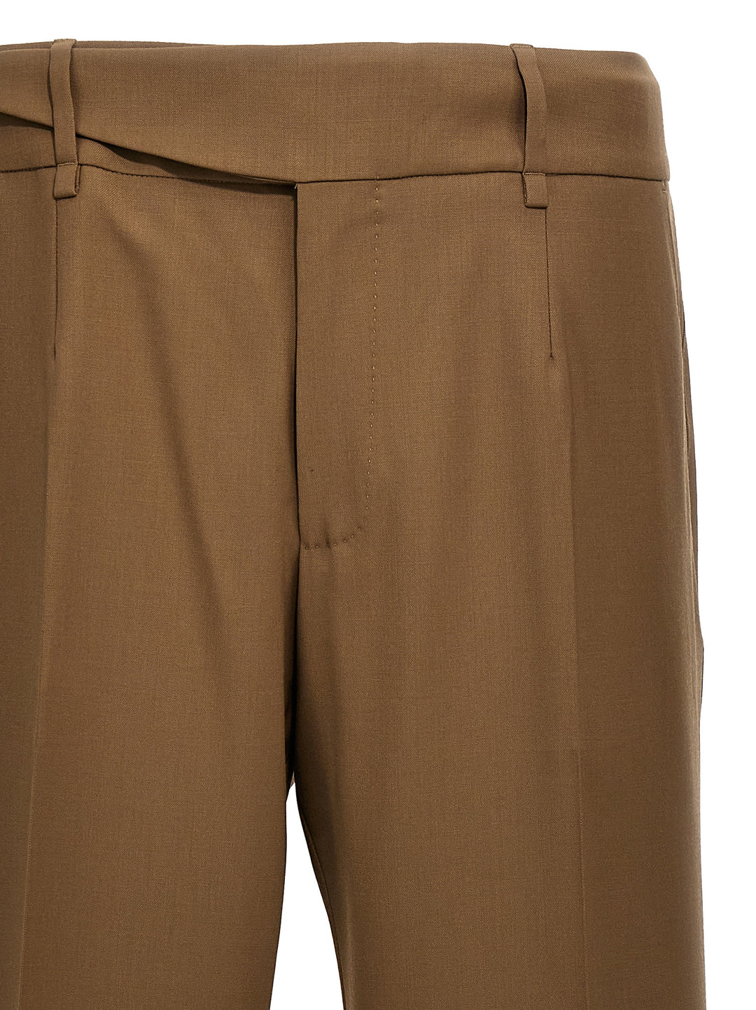 Dolce &amp; Gabbana Brown Virgin Wool Dress Pants