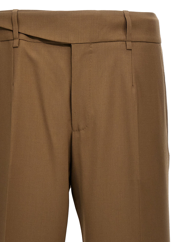 Dolce &amp; Gabbana Brown Virgin Wool Dress Pants