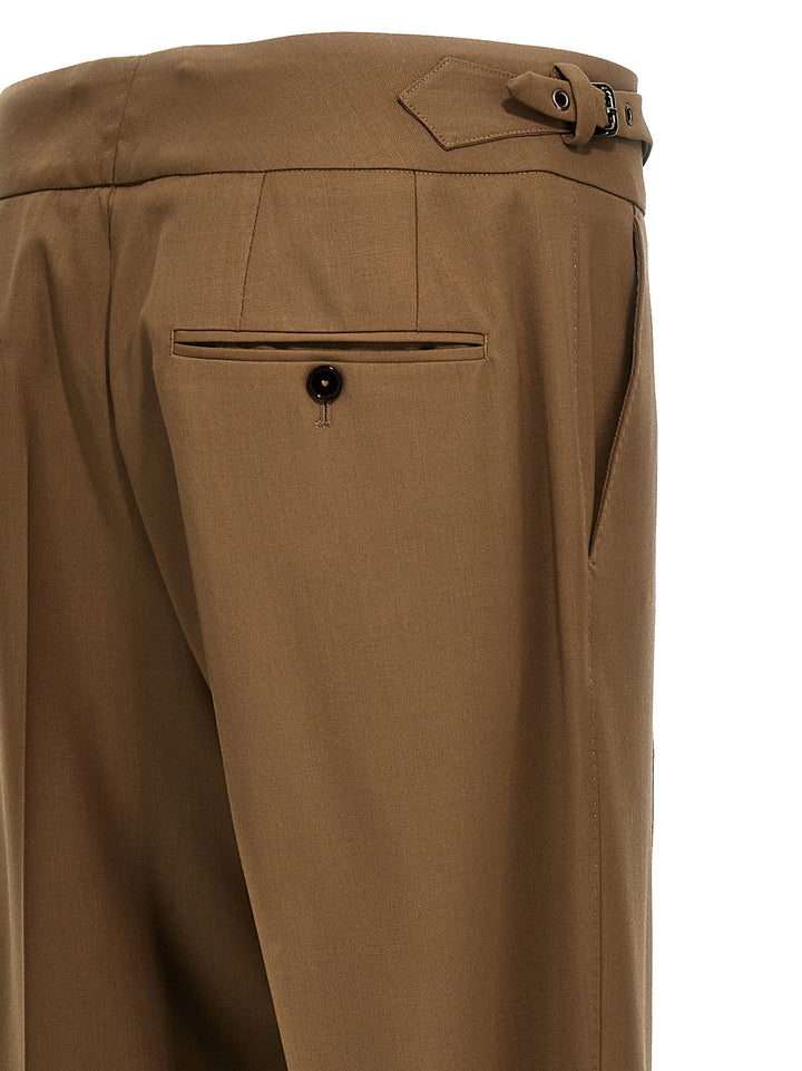 Dolce &amp; Gabbana Brown Virgin Wool Dress Pants