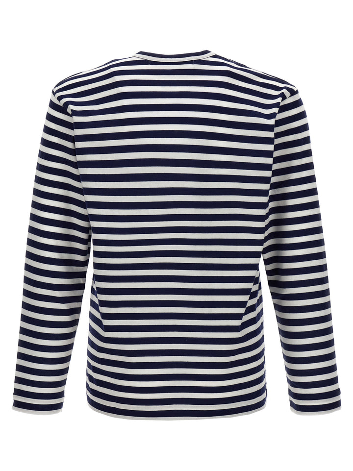Comme Des Garçons Play Blue Cotton Long Sleeve T-Shirt