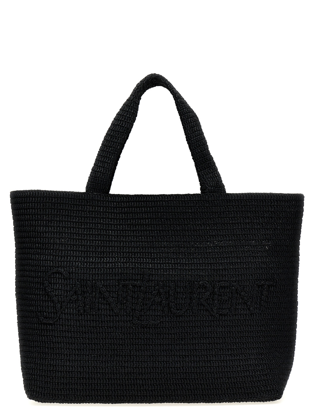 Saint Laurent Black Viscose Tote Bag