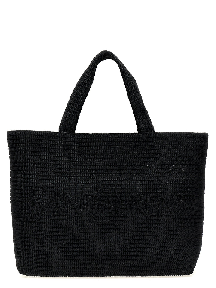 Saint Laurent Black Viscose Tote Bag