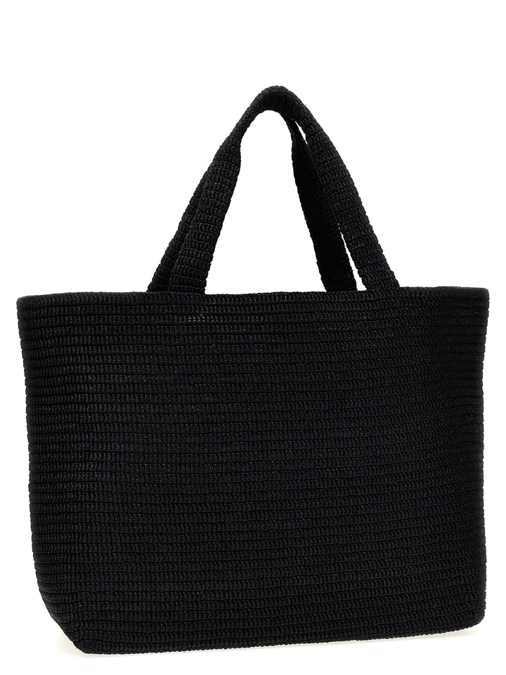 Saint Laurent Black Viscose Tote Bag