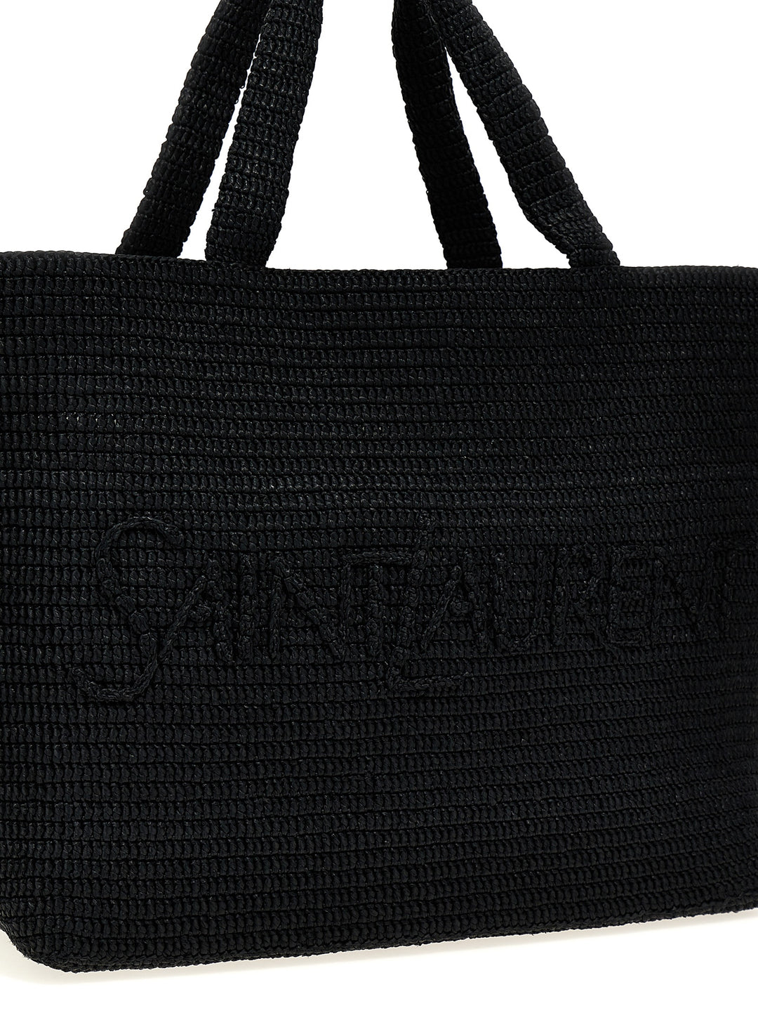 Saint Laurent Black Viscose Tote Bag