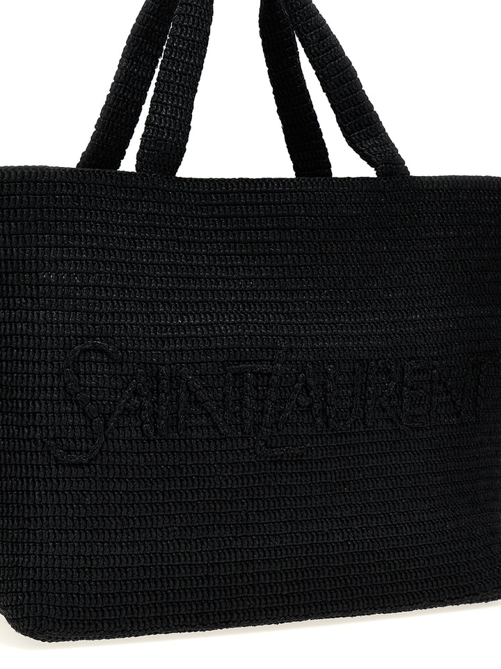 Saint Laurent Black Viscose Tote Bag