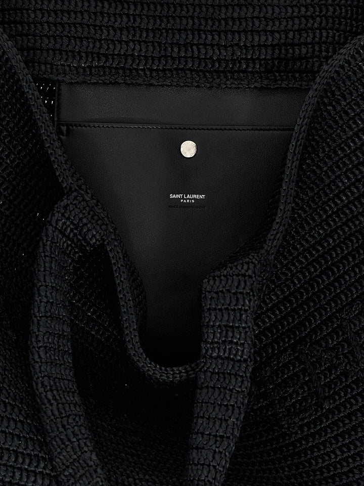 Saint Laurent Black Viscose Tote Bag