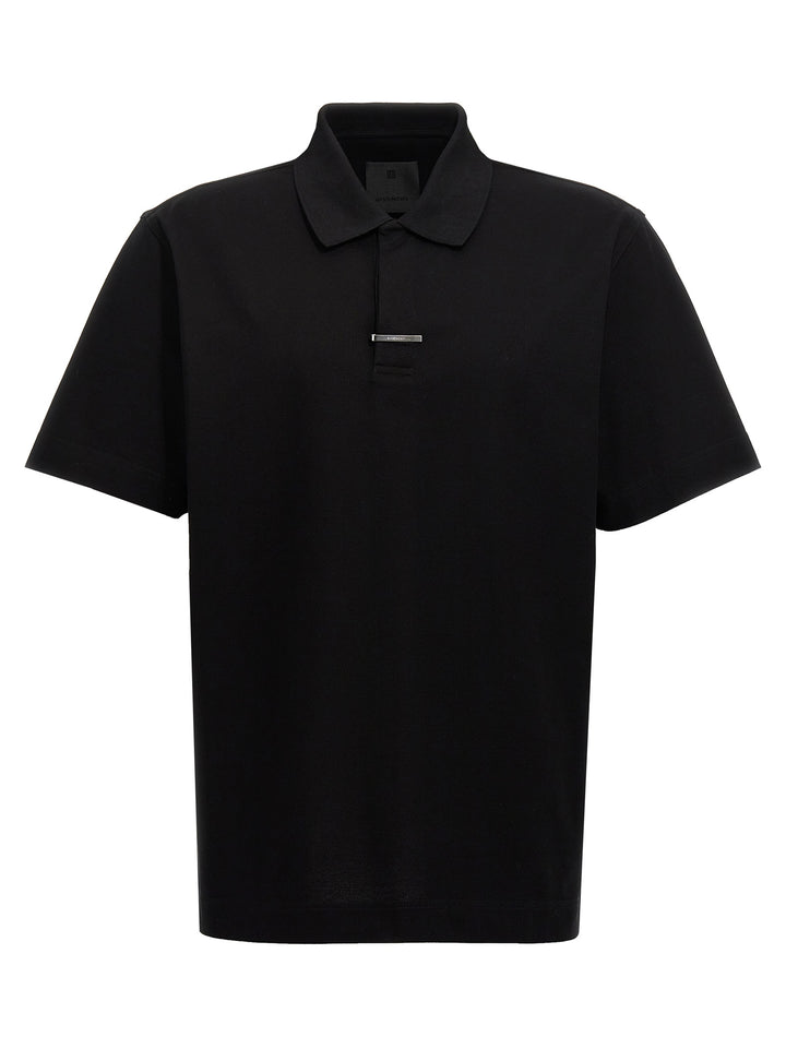 Givenchy Black Cotton Polo Shirt