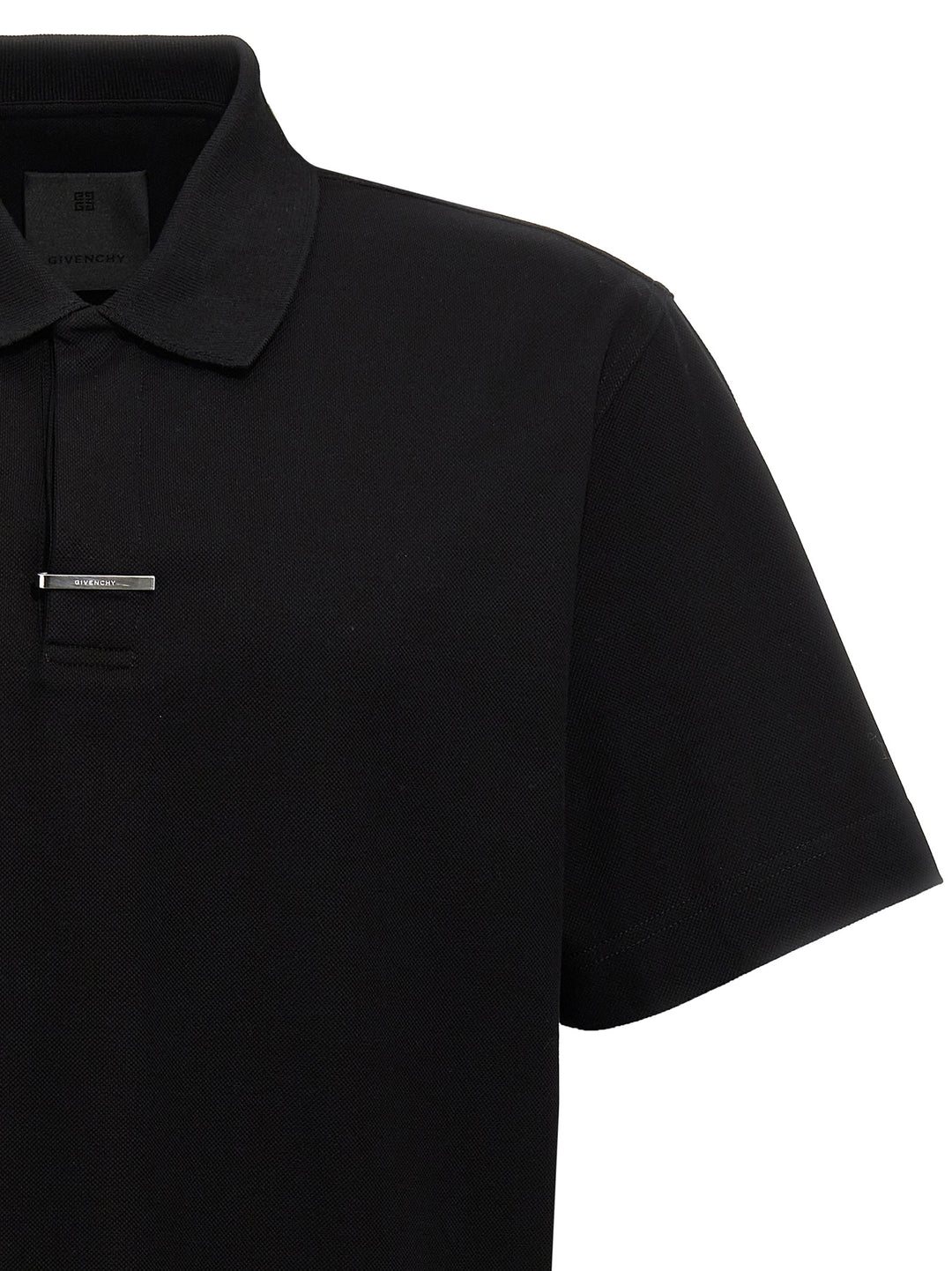 Givenchy Black Cotton Polo Shirt