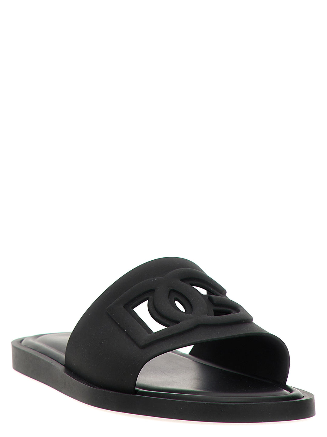 Dolce &amp; Gabbana Black Polyethylene Slides