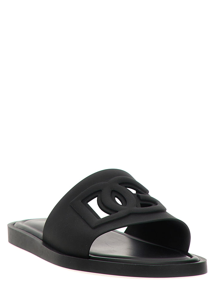 Dolce &amp; Gabbana Black Polyethylene Slides