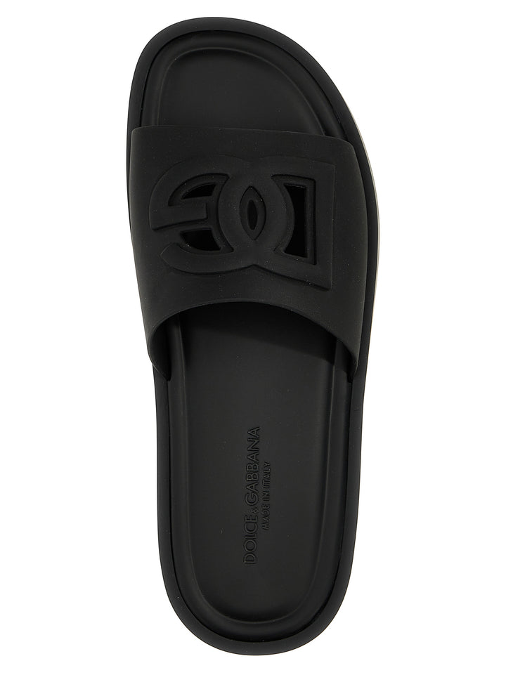 Dolce &amp; Gabbana Black Polyethylene Slides