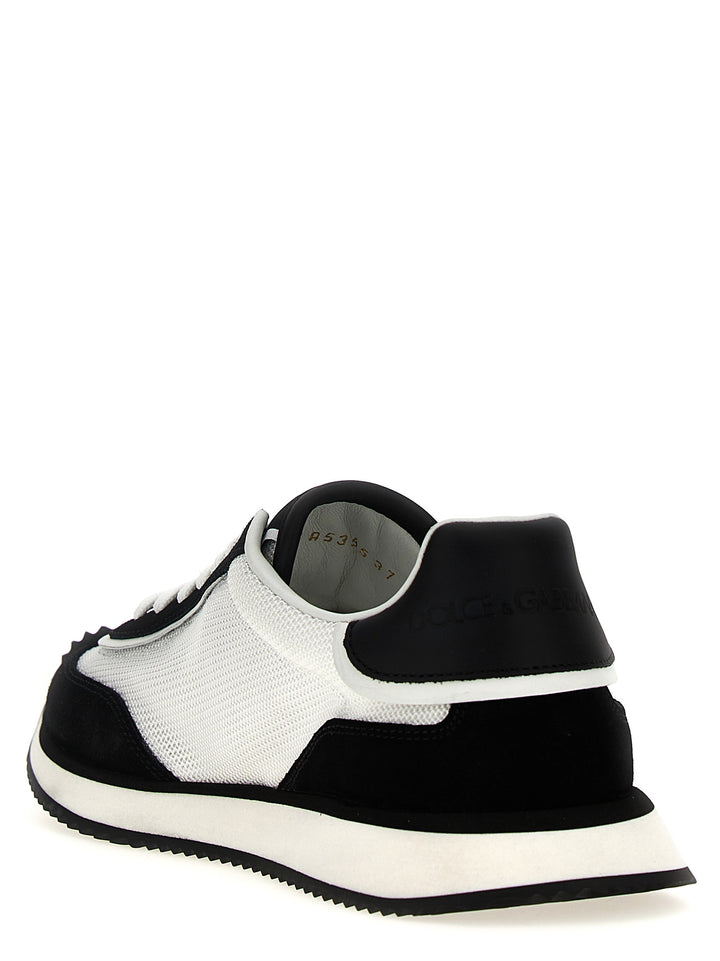 Dolce &amp; Gabbana Bicolor Calfskin Athletic Sneakers
