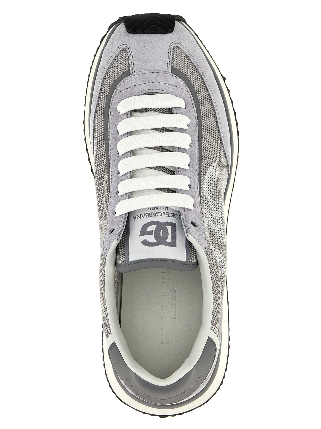 Dolce &amp; Gabbana Gray Calfskin Athletic Sneakers