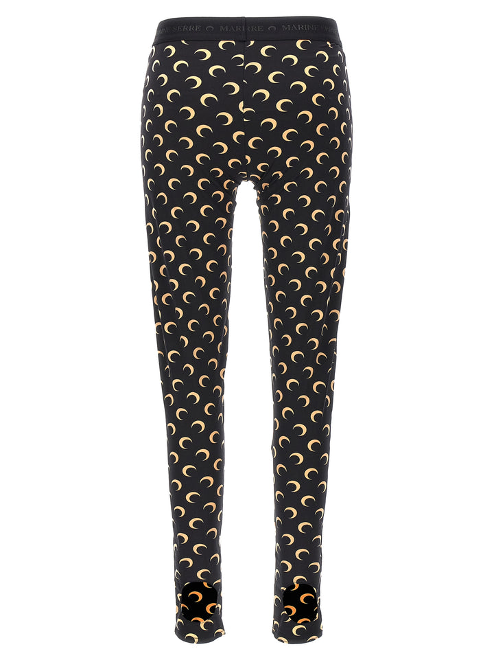 Marine Serre Black Polyamide Leggings