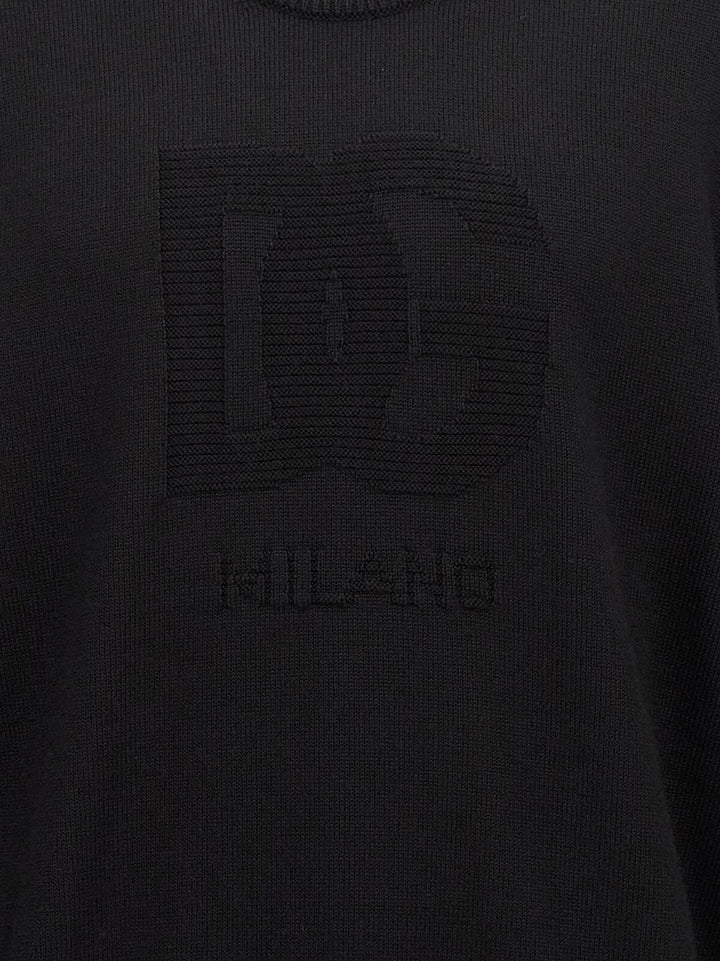 Dolce &amp; Gabbana Black Virgin Wool Cardigan
