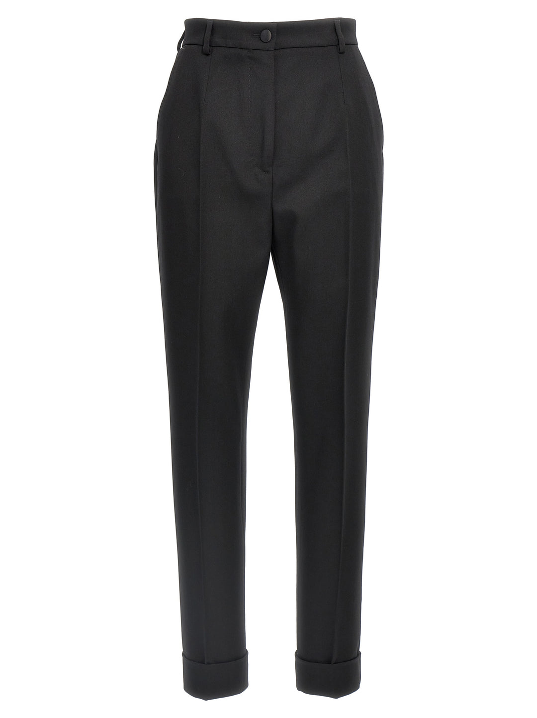 Dolce &amp; Gabbana Black Virgin Wool Dress Pants