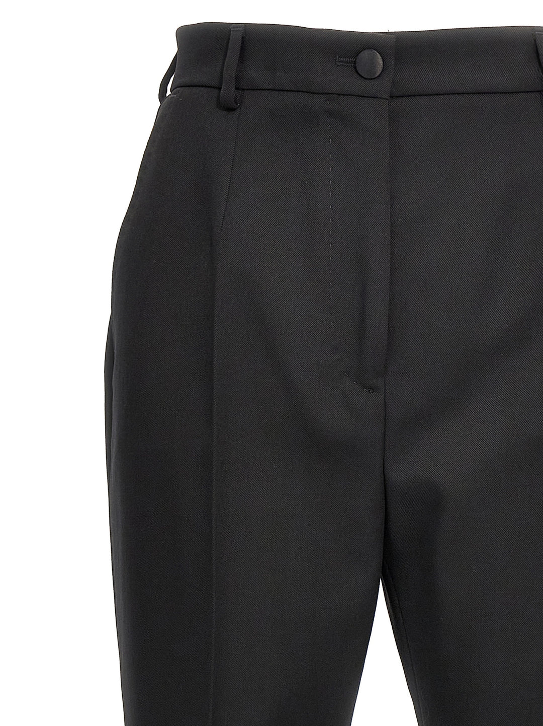 Dolce &amp; Gabbana Black Virgin Wool Dress Pants