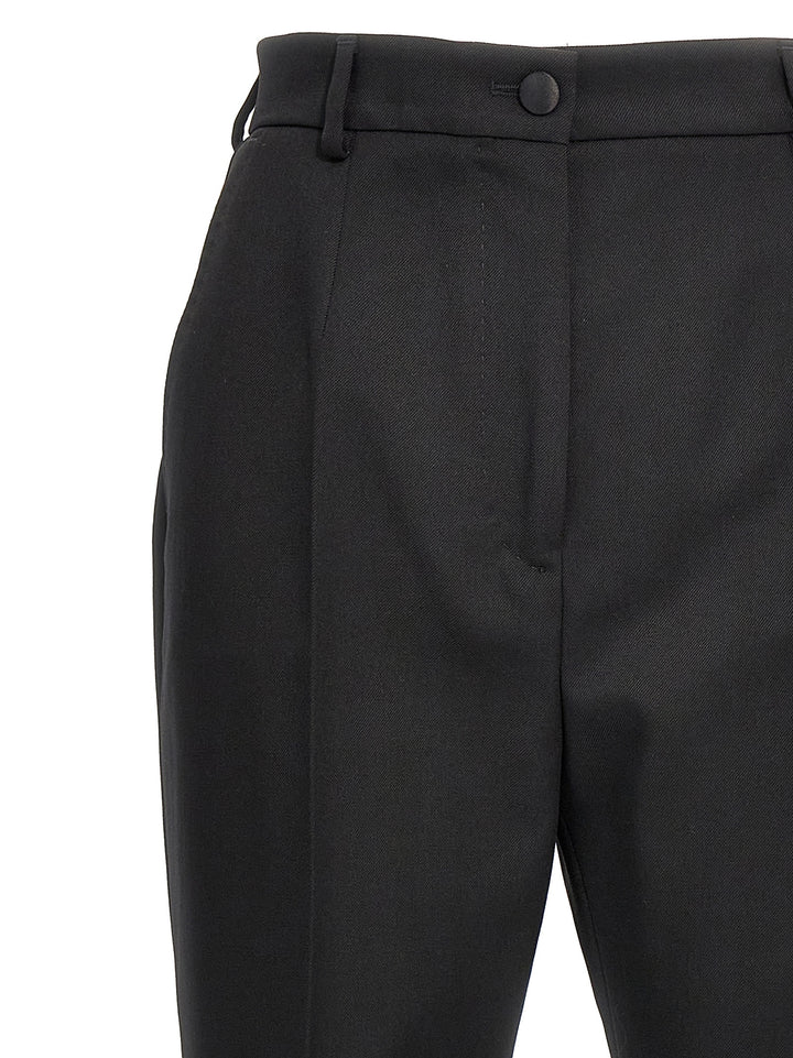 Dolce &amp; Gabbana Black Virgin Wool Dress Pants