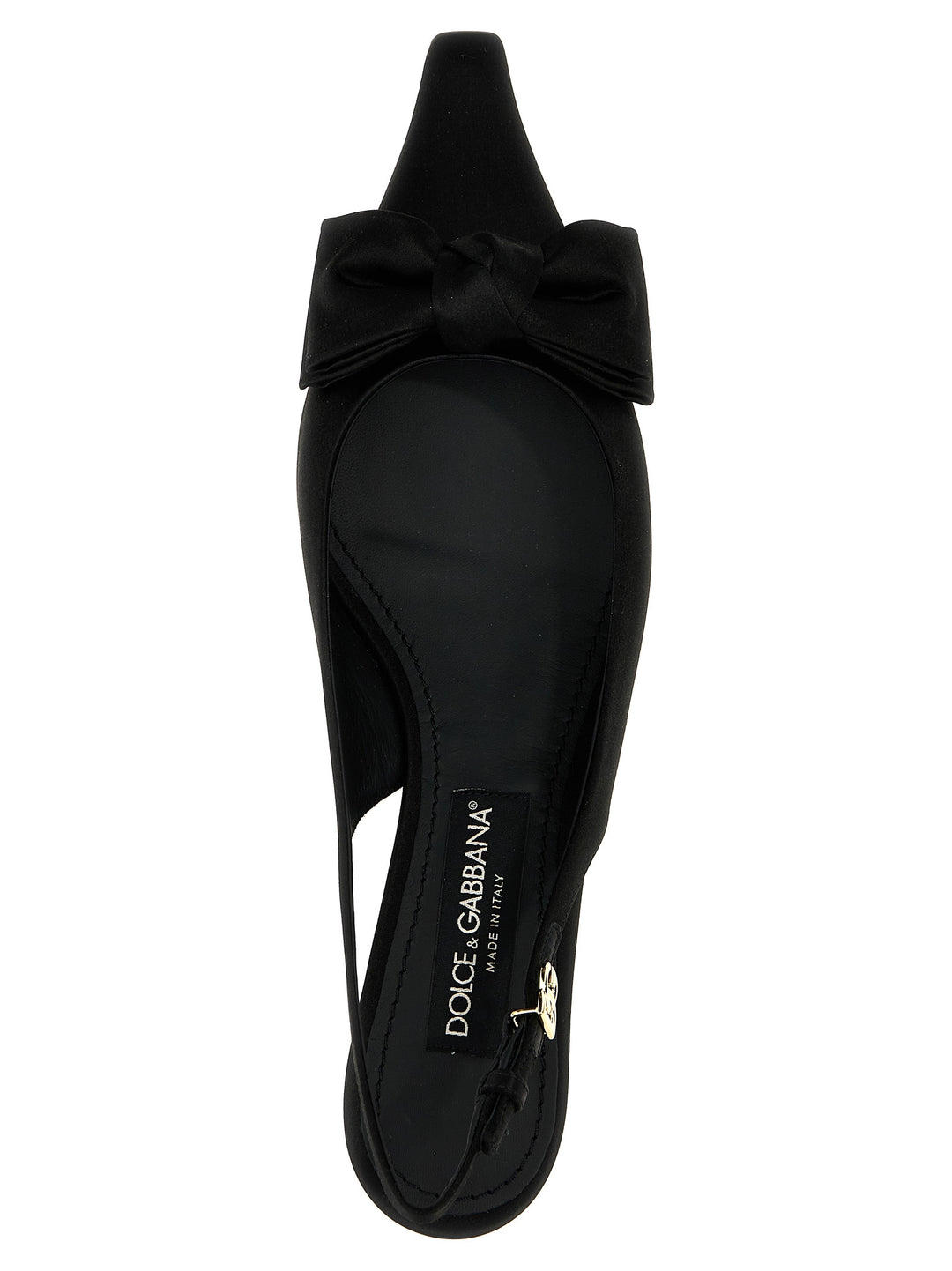 Dolce &amp; Gabbana Black Viscose Mid Heel Pumps