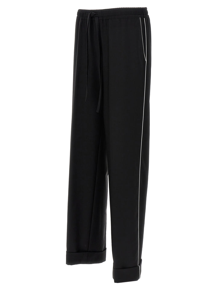 Dolce &amp; Gabbana Black Virgin Wool Casual Pants