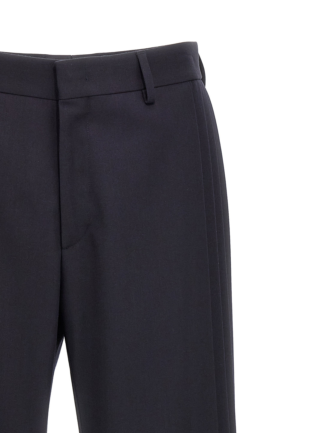 Fendi Blue Polyester Casual Pants