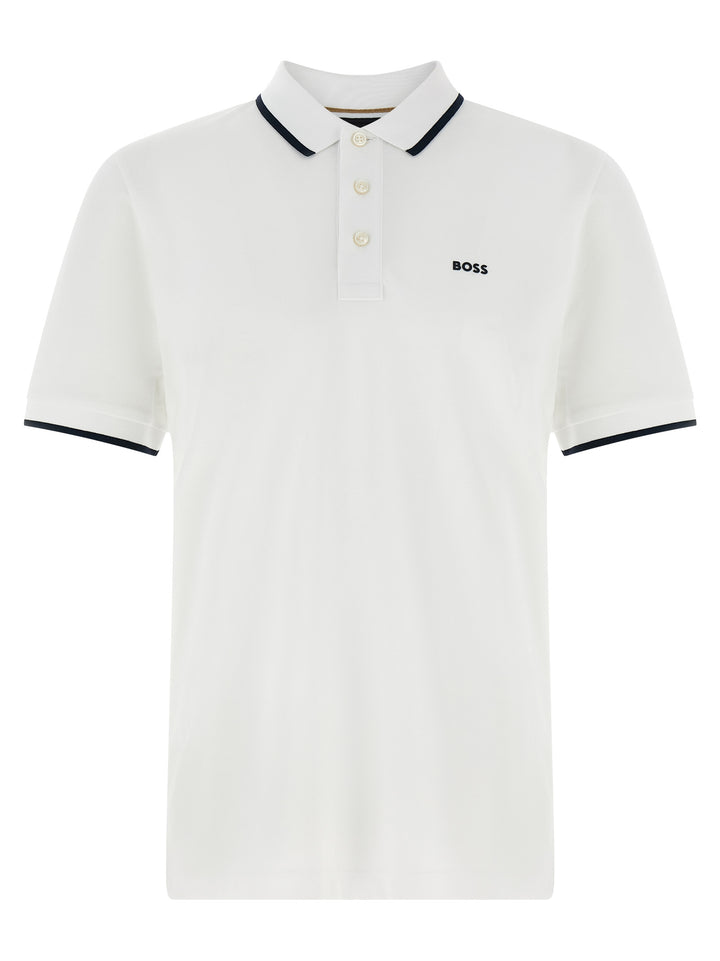 Hugo Boss White Cotton Polo Shirt