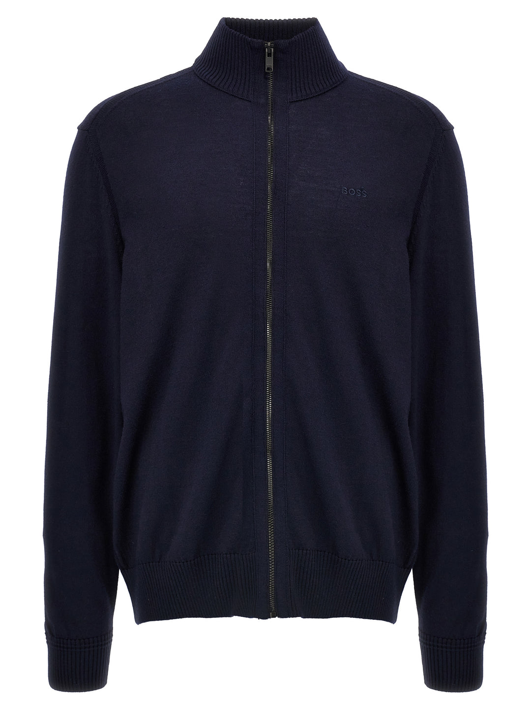Hugo Boss Blue Wool Cardigan