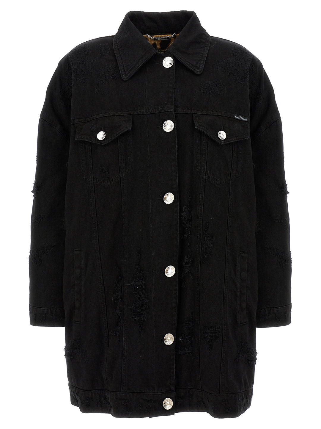 Dolce &amp; Gabbana Black Cotton Denim Jacket