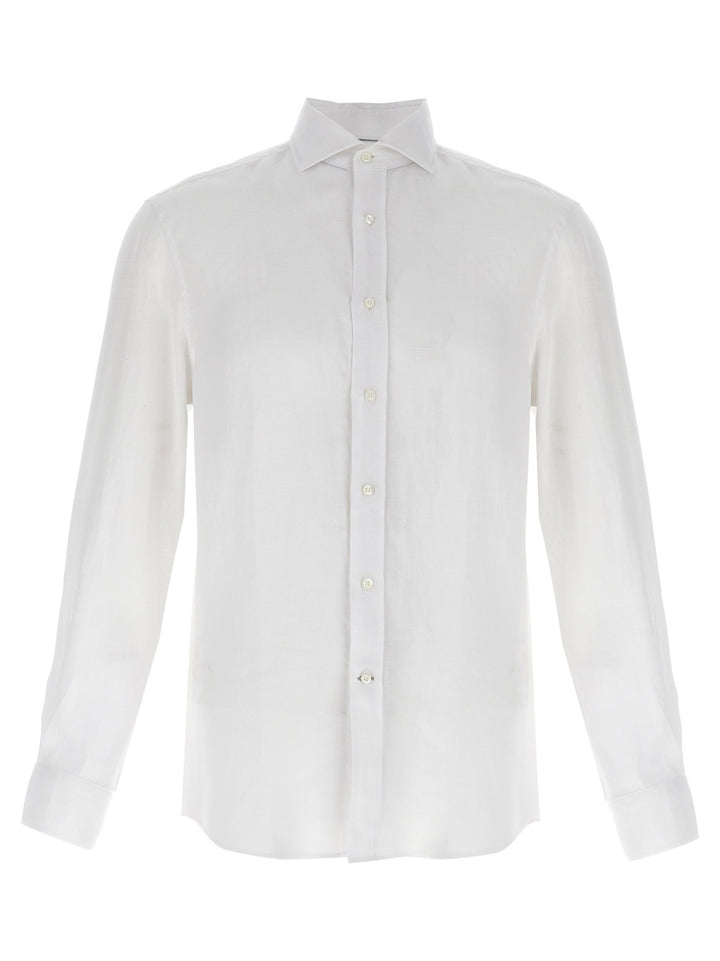 Brunello Cucinelli White Linen Blouse