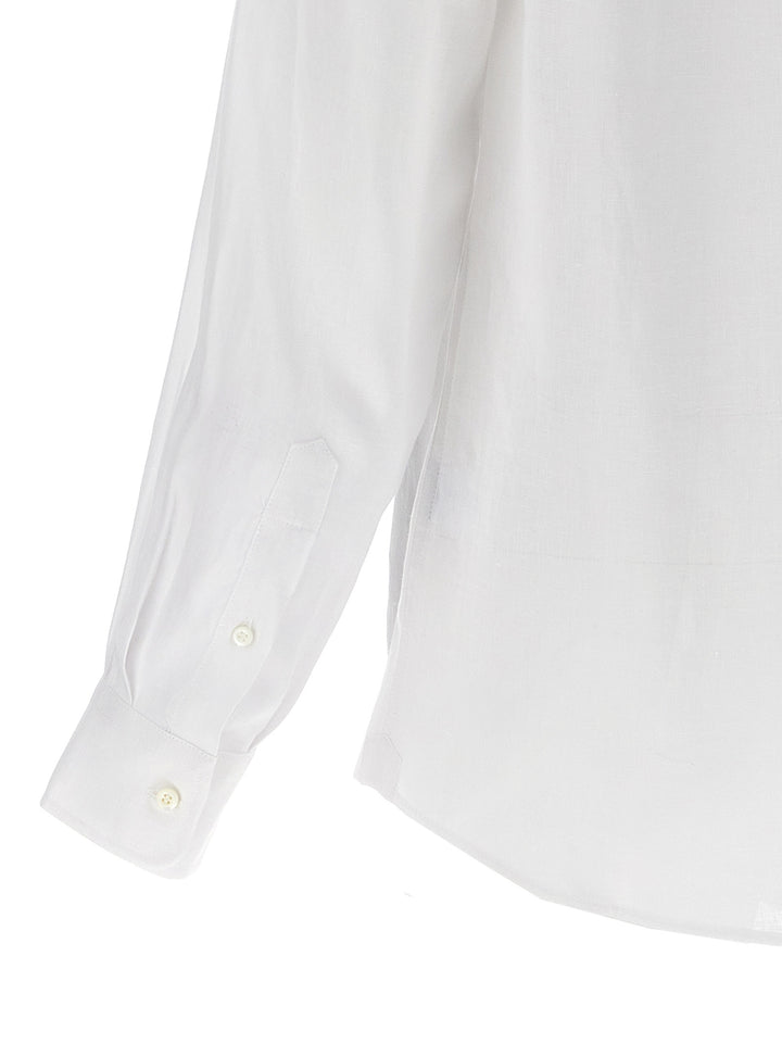 Brunello Cucinelli White Linen Blouse