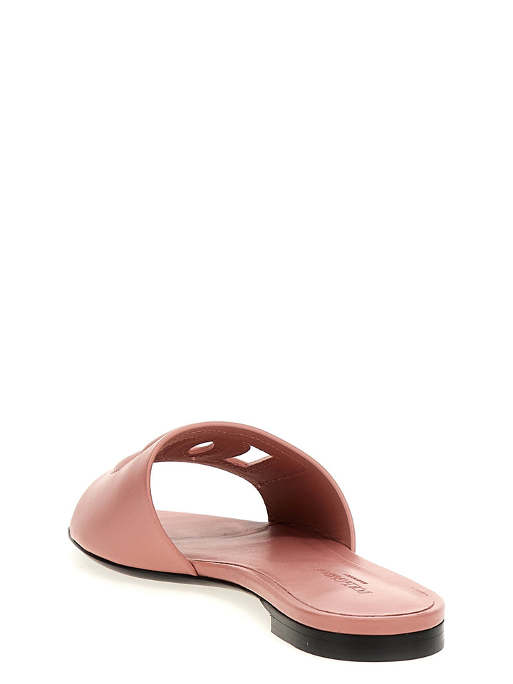 Dolce &amp; Gabbana Multicolor Calfskin Slides