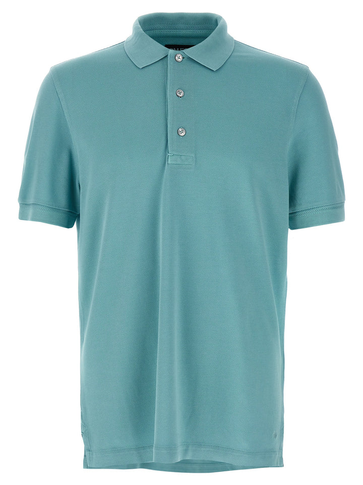 Tom Ford Blue Cotton Polo Shirt