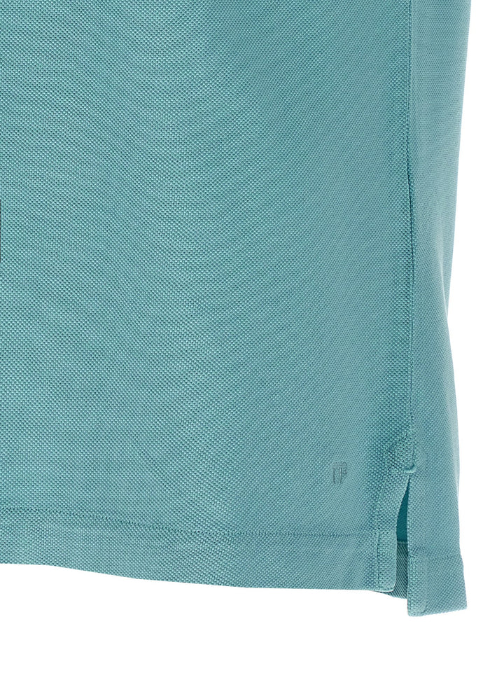 Tom Ford Blue Cotton Polo Shirt