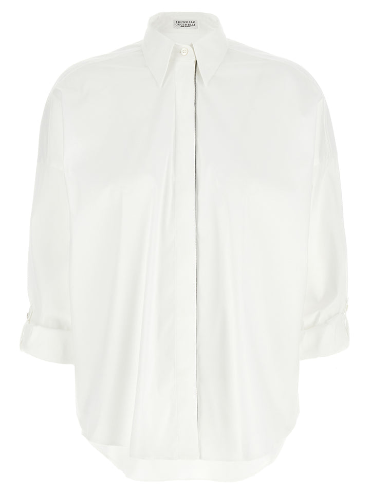 Brunello Cucinelli White Cotton Blouse