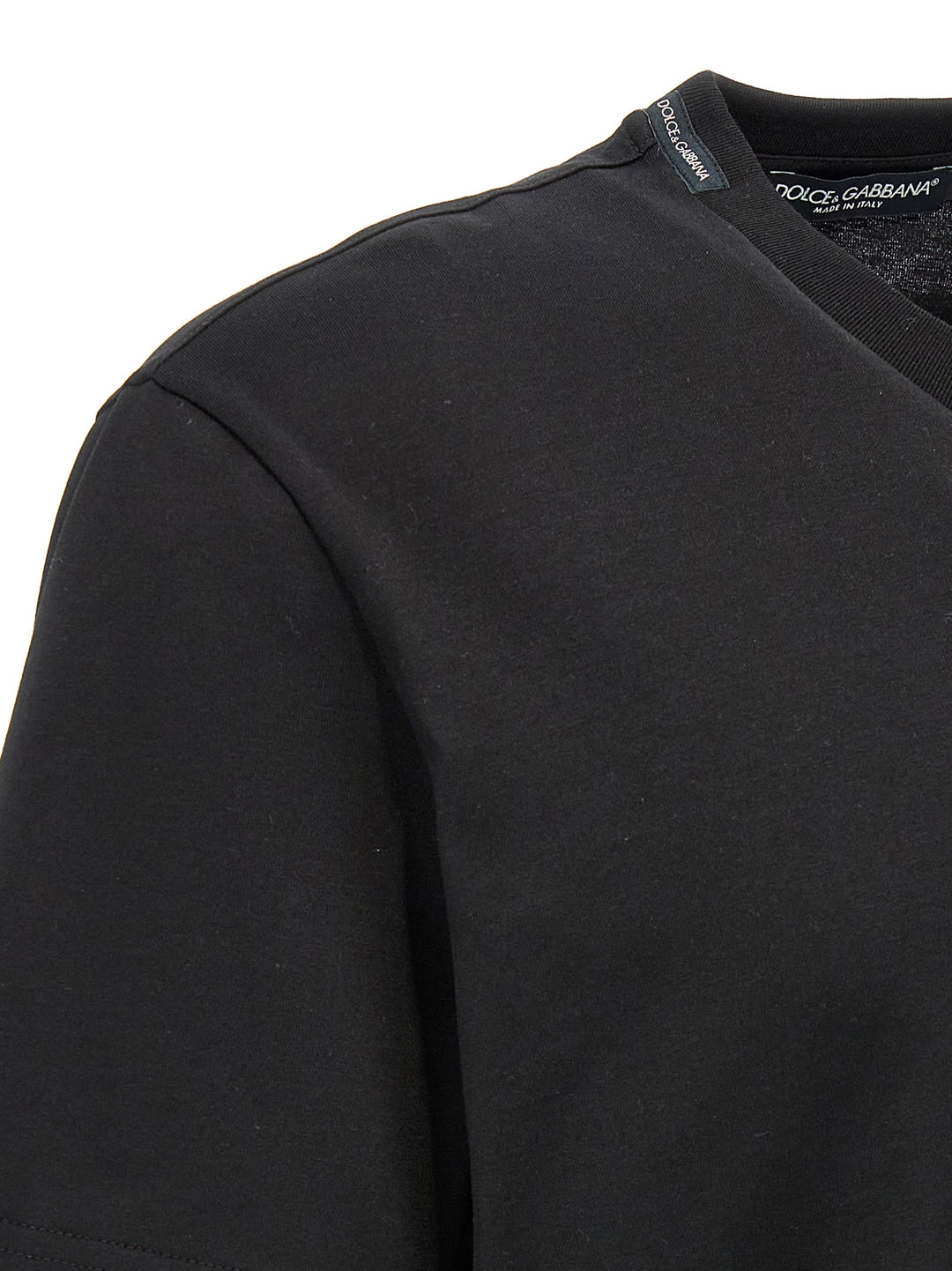 Dolce &amp; Gabbana Black Cotton T-Shirt