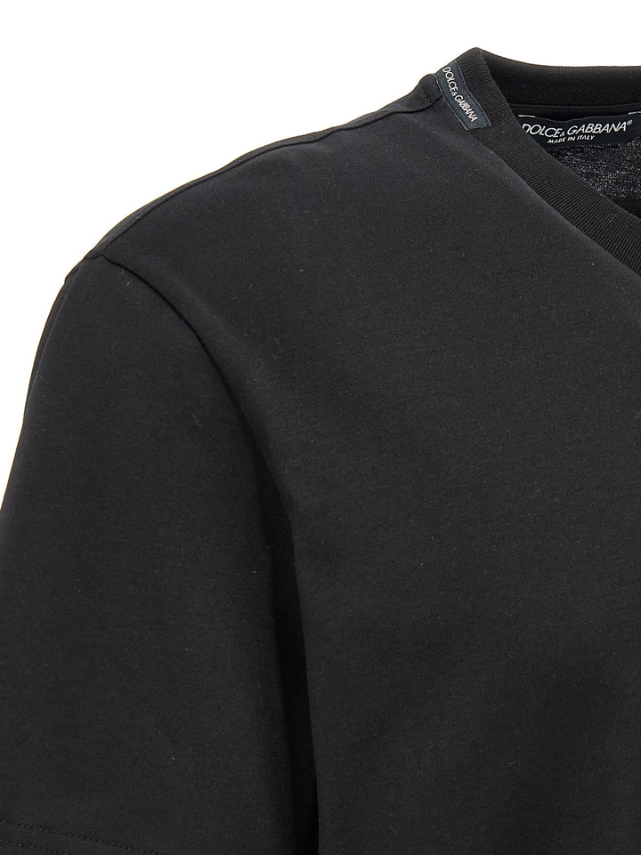 Dolce &amp; Gabbana Black Cotton T-Shirt