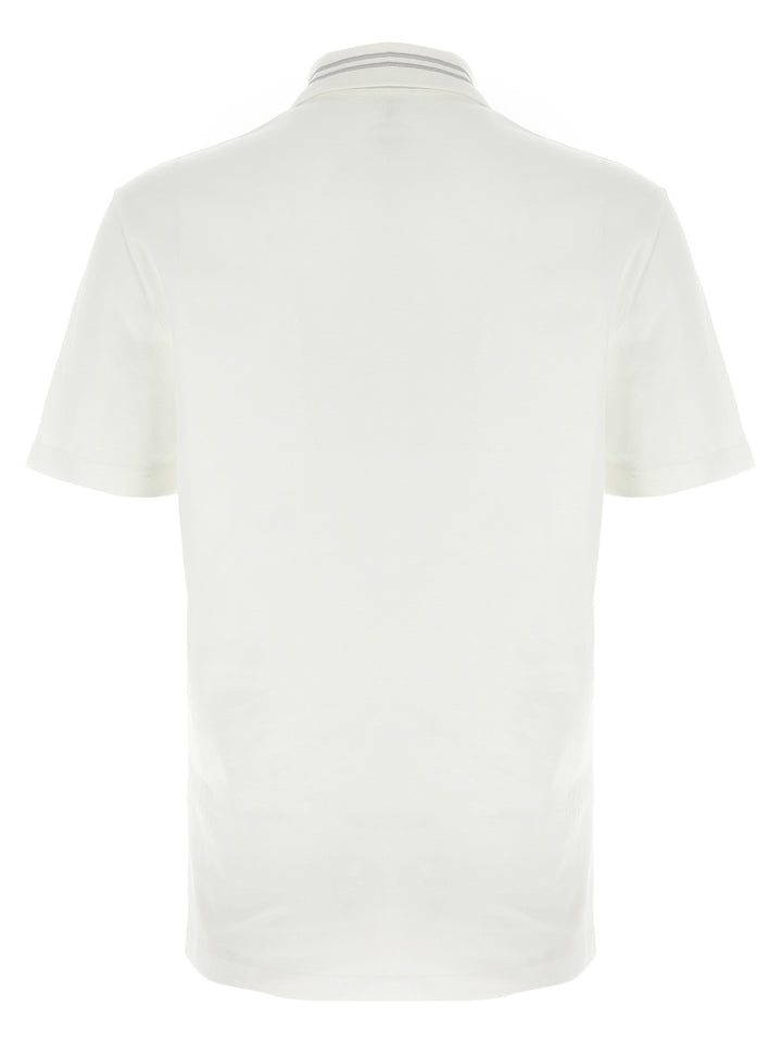 Versace White Cotton Polo Shirt