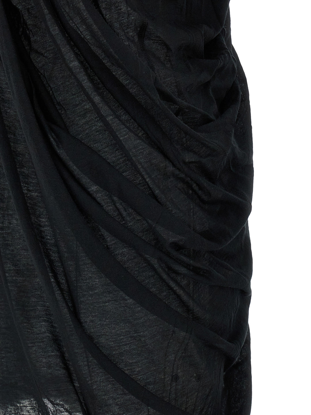 Rick Owens Black Cotton Casual Dress
