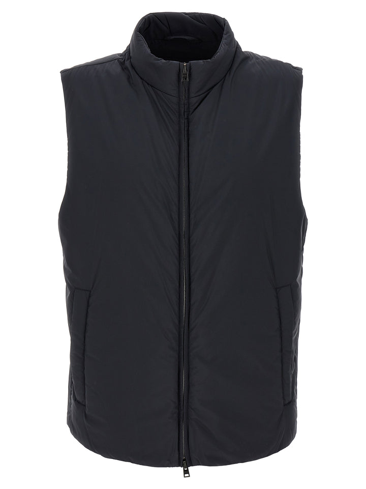 Herno Black Polyamide Sleeveless Jacket