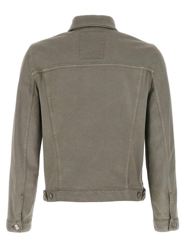 Brunello Cucinelli Gray Cotton Denim Jacket
