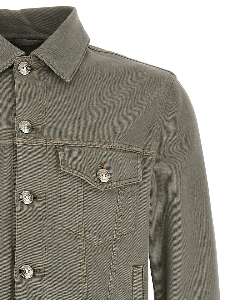 Brunello Cucinelli Gray Cotton Denim Jacket