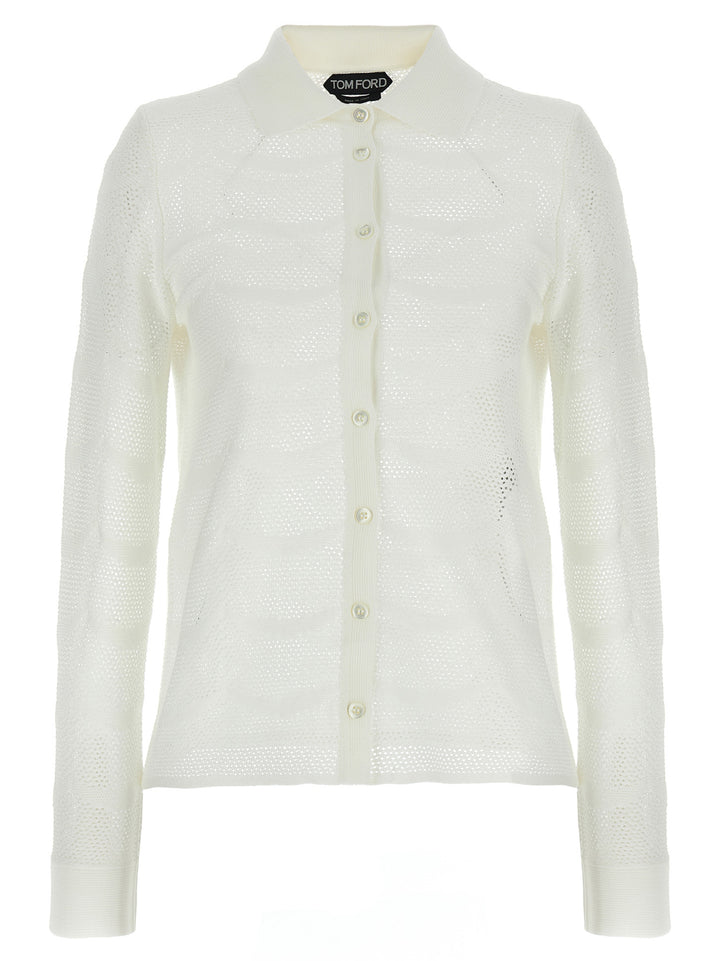 Tom Ford White Cotton Cardigan