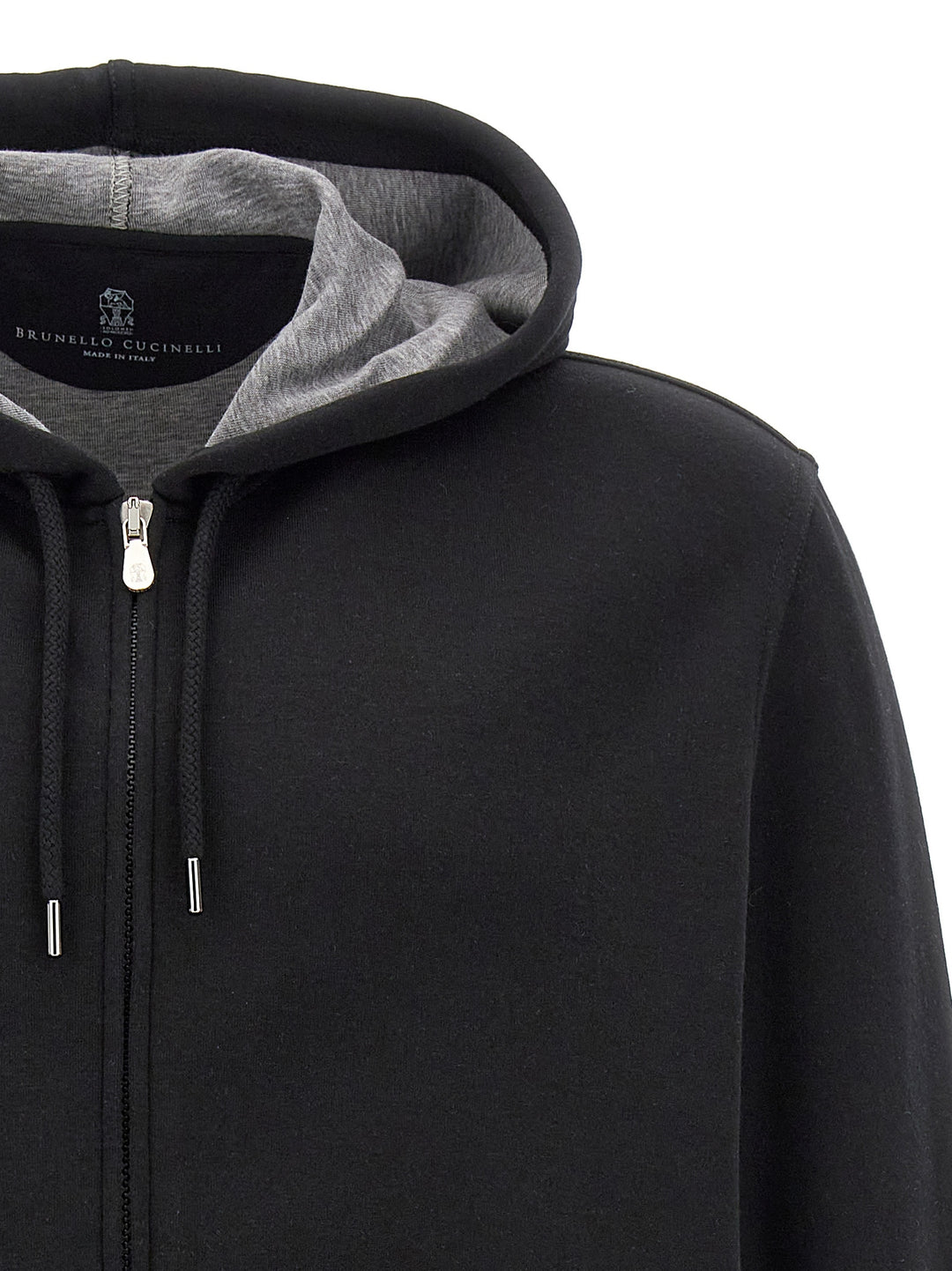 Brunello Cucinelli Black Cotton Sweatshirt
