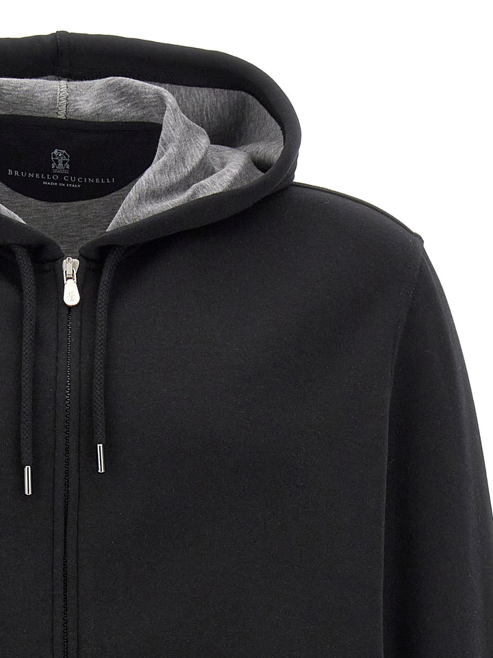 Brunello Cucinelli Black Cotton Sweatshirt