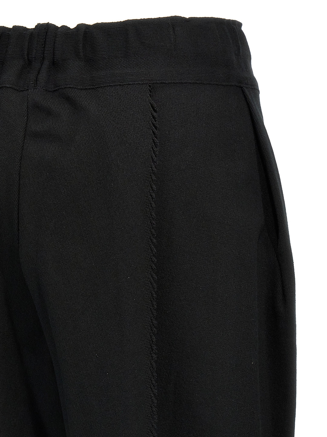Issey Miyake Black Cotton Casual Pants