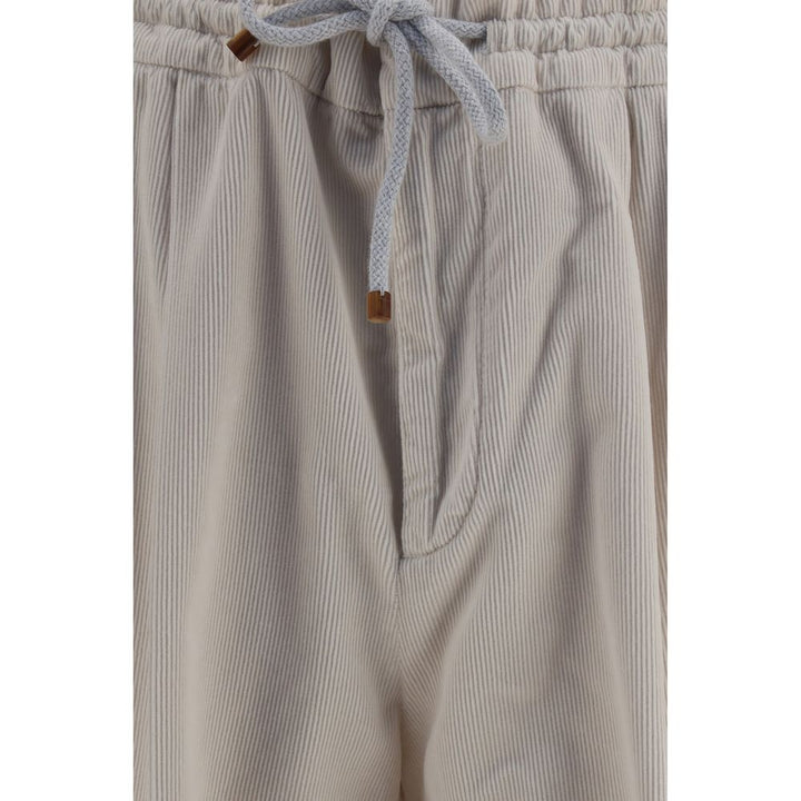 Brunello Cucinelli Beige Cotton Casual Pants