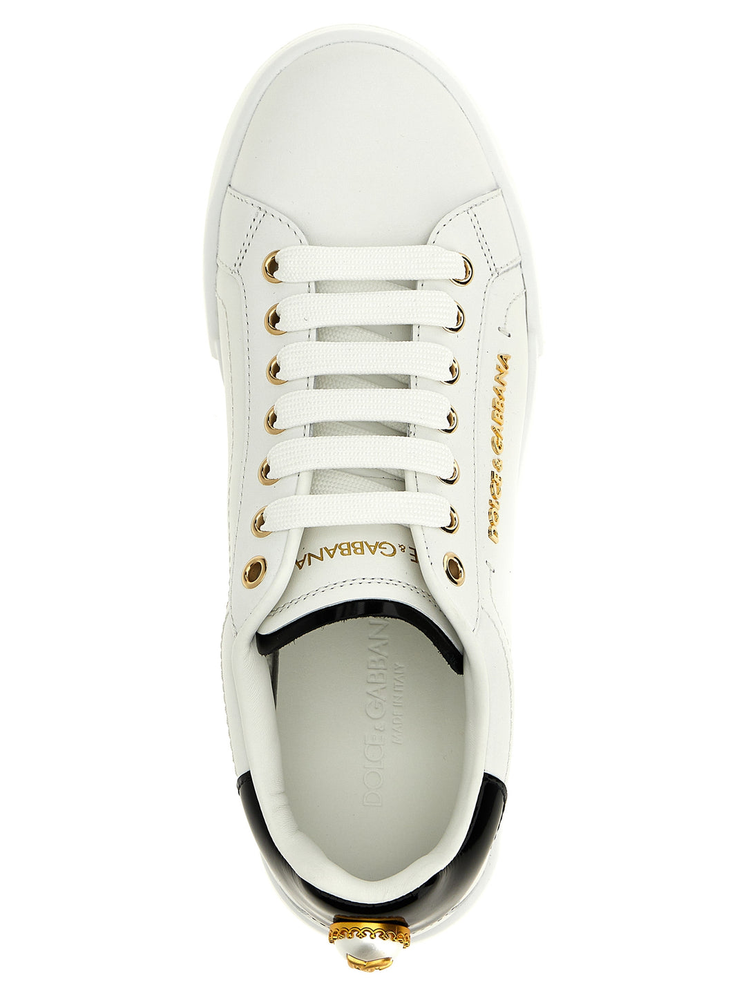 Dolce &amp; Gabbana Bicolor Calfskin Low Top Sneakers